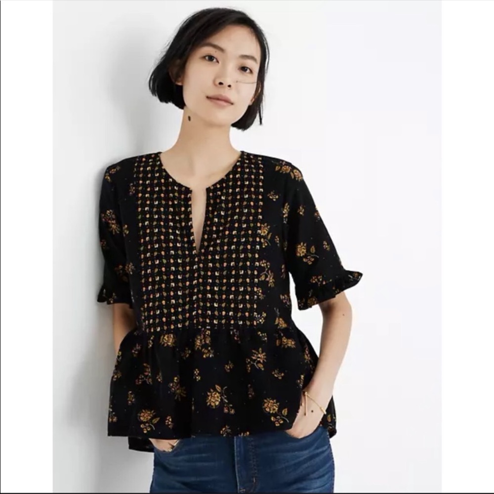 Madewell Acorn Foulard Top - Large